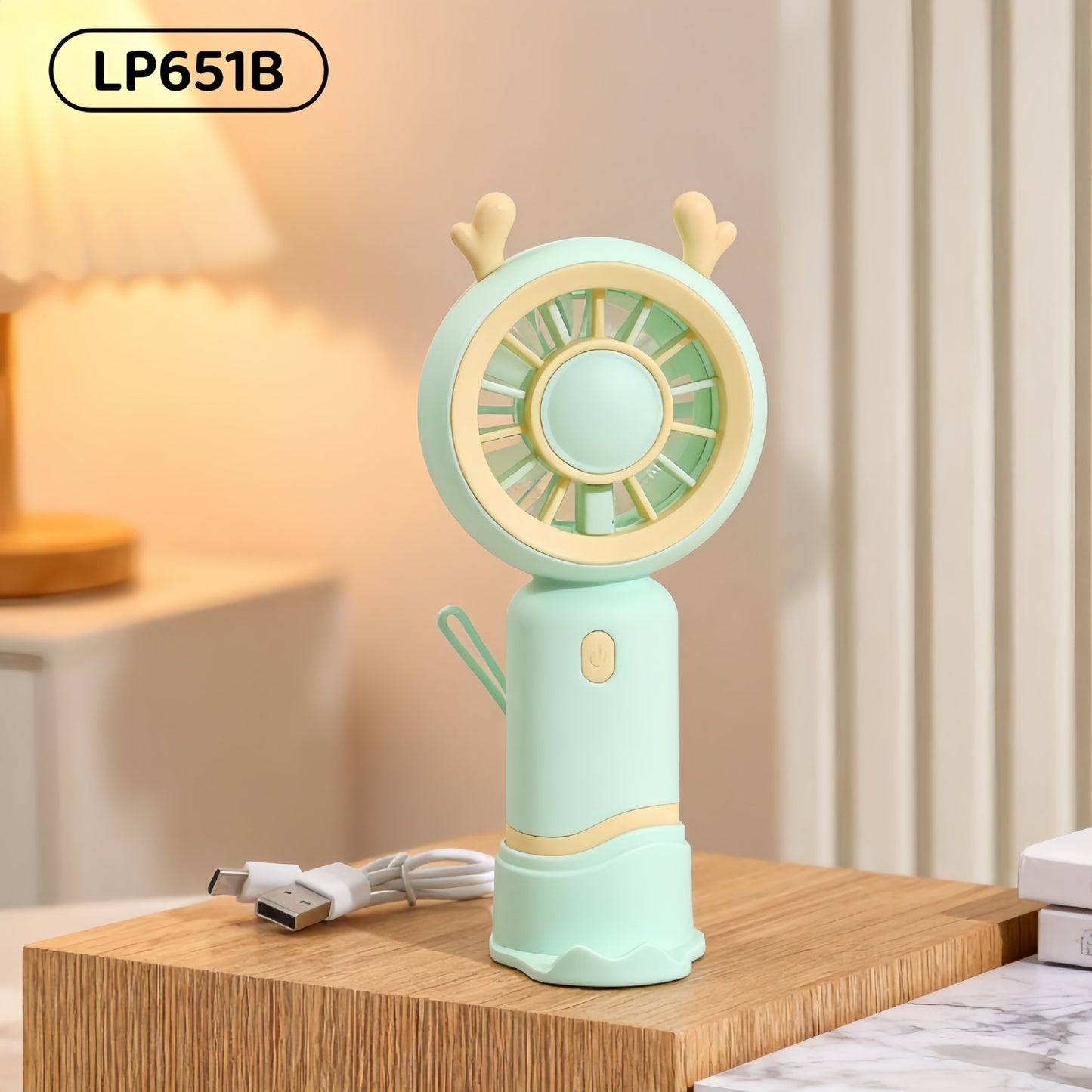 Damen tragbarer USB-Ventilator mit flexibler Halterung Karnz