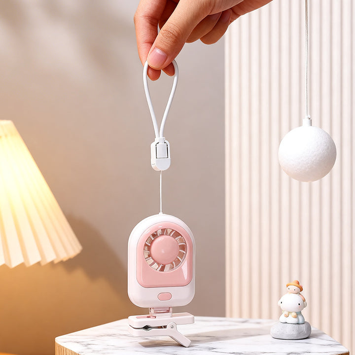Unisex Klammer Handventilator mit leistungsstarker Windtechnologie Karnz