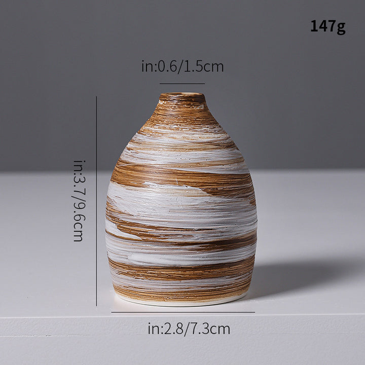 Künstlerische Spiraldesign Keramikvase Karnz