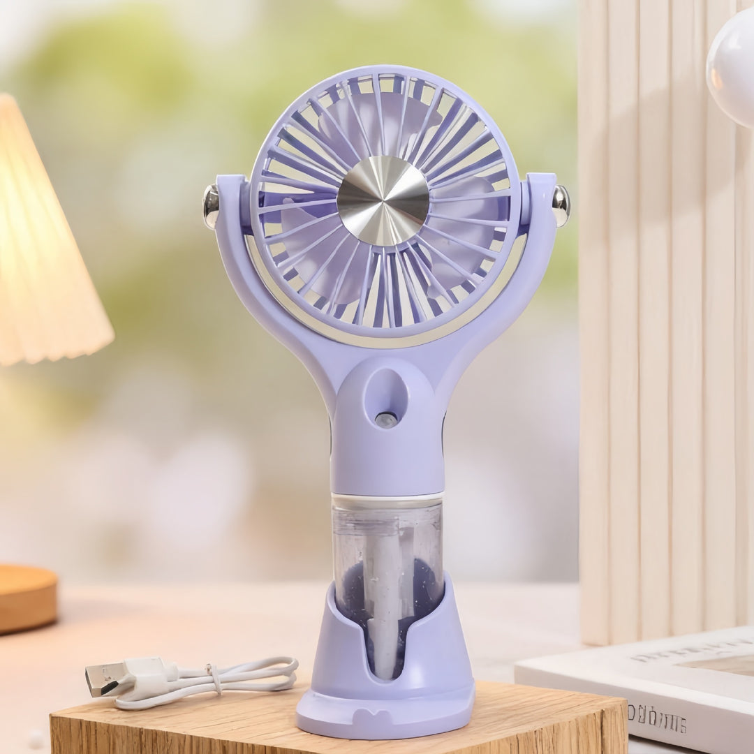 Unisex Tragbarer Sprüh-Handventilator mit USB-Ladefunktion und ergonomischem Design Karnz