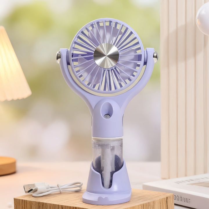 Unisex Tragbarer Sprüh-Handventilator mit USB-Ladefunktion und ergonomischem Design Karnz