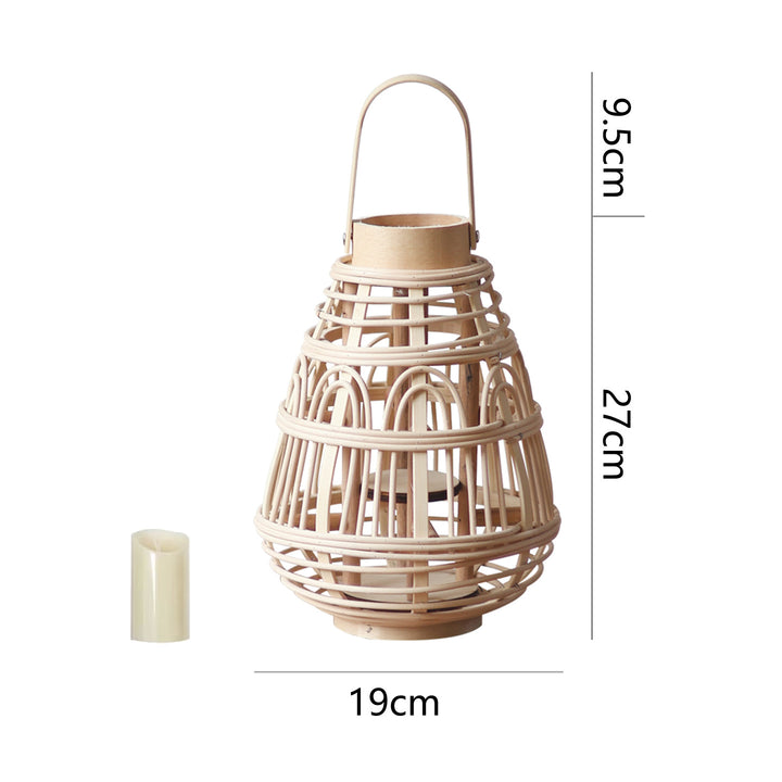 Rustikale Rattan-Laterne Karnz