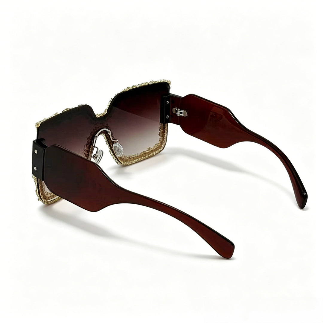 Damen modische Schutzbrille mit einzigartigem Kristallrahmen Karnz