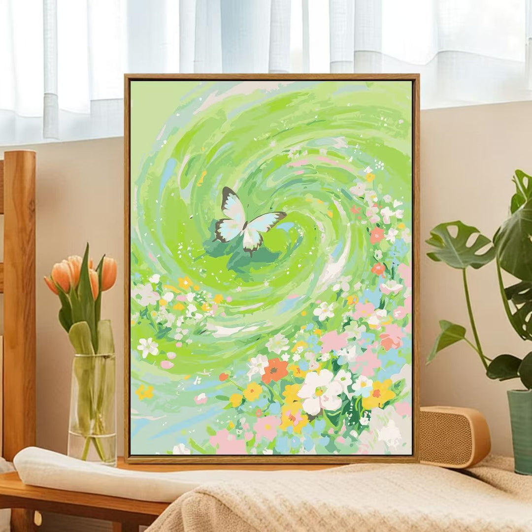 Floral Whirlwind Leinwandkunst Karnz