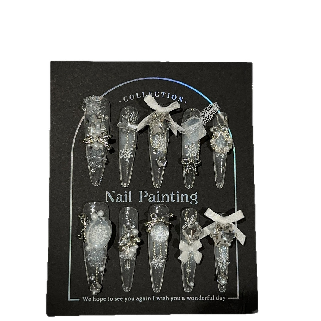Ausgefallenes Press-On Nageldesign-Set
