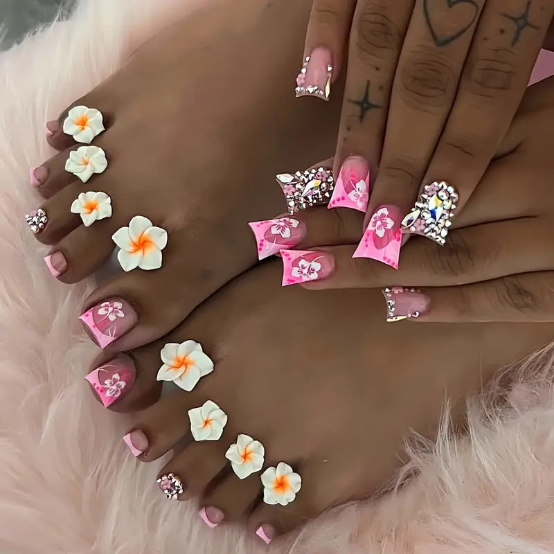 Floral Art Press-On Nail Set Karnz