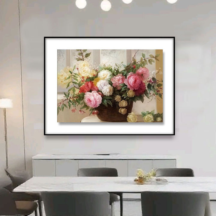 Vintage Blumen Leinwand Wandkunst