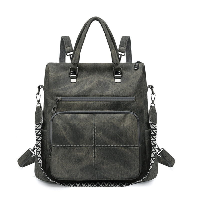 Vielseitiger Multi-Compartment Kunstleder Rucksack Karnz