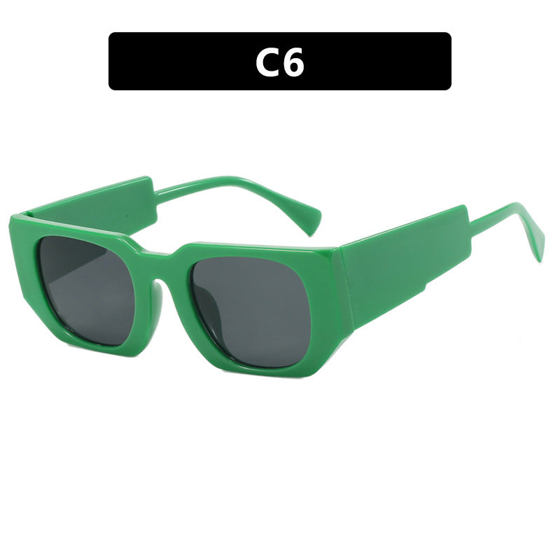 Damen oversized Sonnenbrille mit geometrischem Rahmen und UV-Schutz Karnz