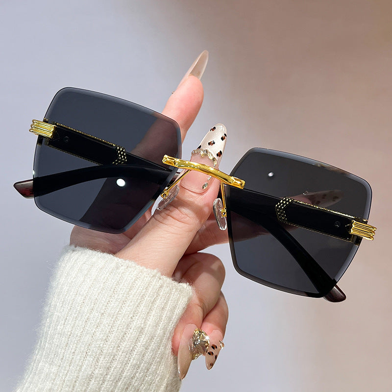Damen stilvolle oversized quadratische Sonnenbrille Karnz