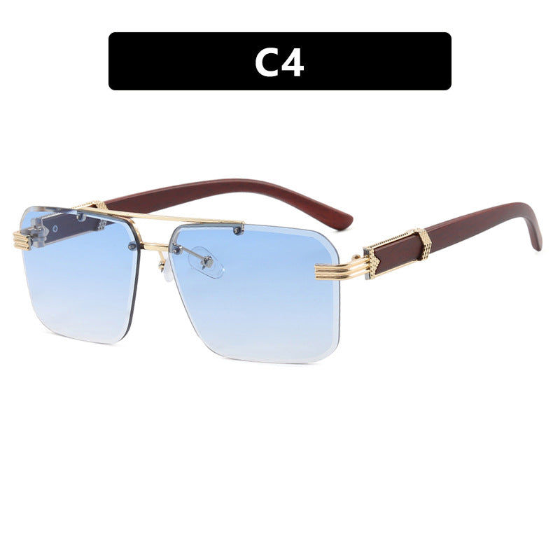 Damen geometrische Oversized-Sonnenbrille mit trendigem Design und luxuriösen Akzenten Karnz