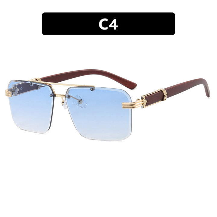 Damen geometrische Oversized-Sonnenbrille mit trendigem Design und luxuriösen Akzenten Karnz