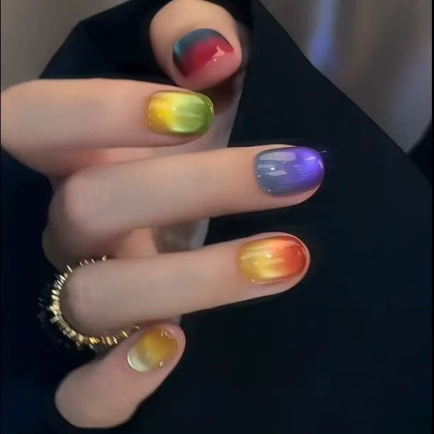 Gradient Ombre Press-On Nägel Karnz