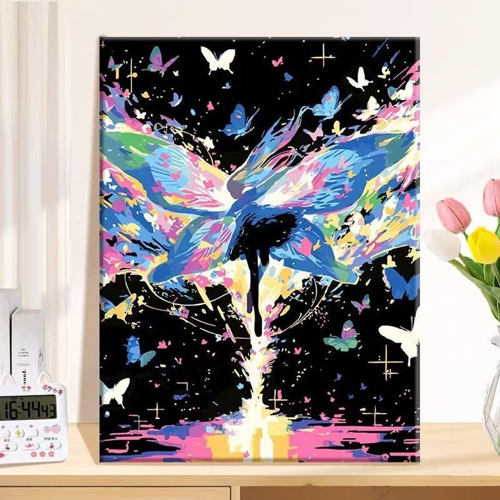 Abstrakte Schmetterling Leinwand Wandkunst Karnz