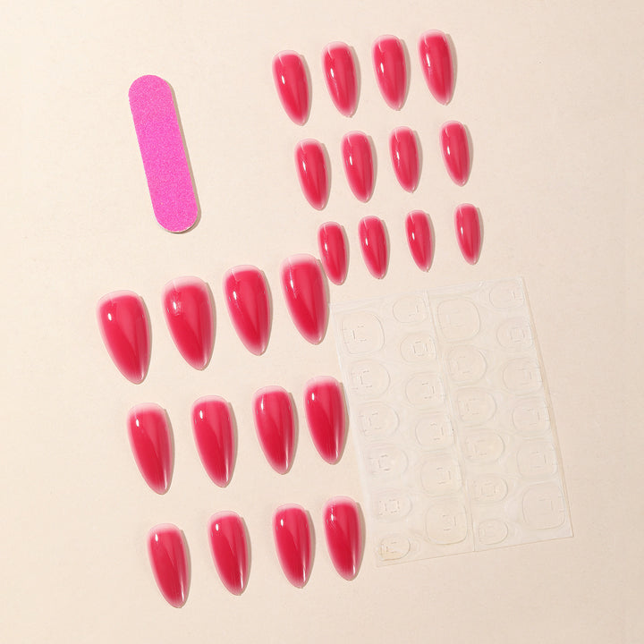 Glänzende Ombre Stiletto Nagelverlängerungen Karnz