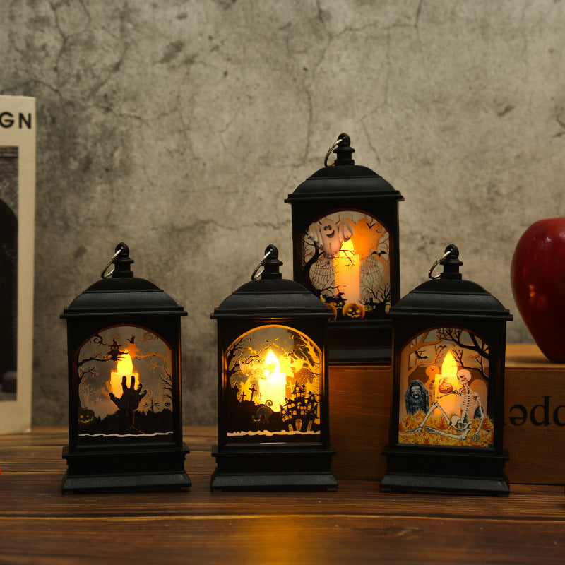 Nostalgische Laterne mit Halloween-Motiv Karnz