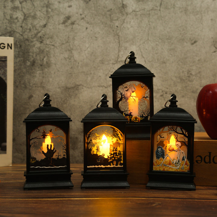 Nostalgische Laterne mit Halloween-Motiv Karnz