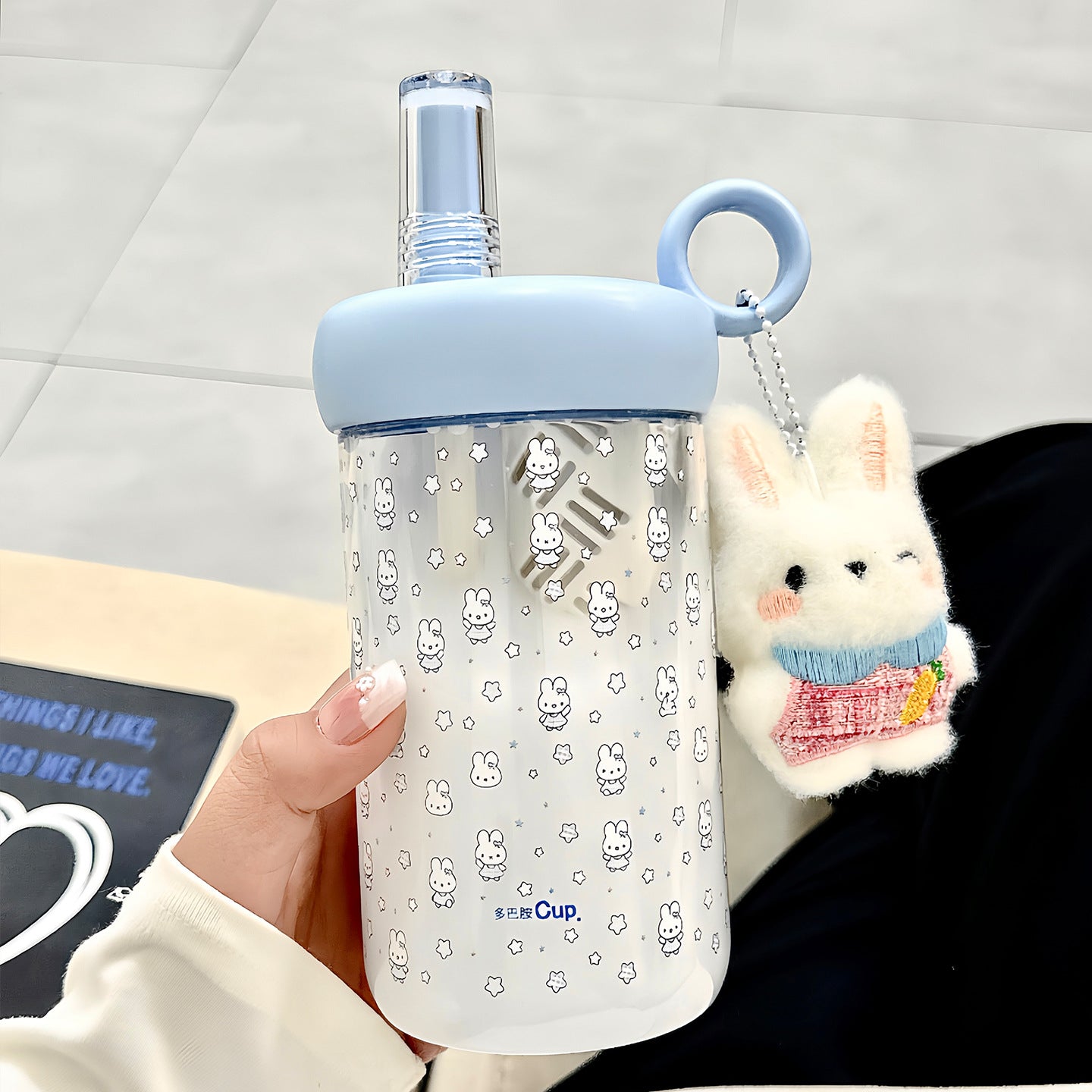 Damen praktische Trinkflasche mit süßem Tiermotiv Karnz