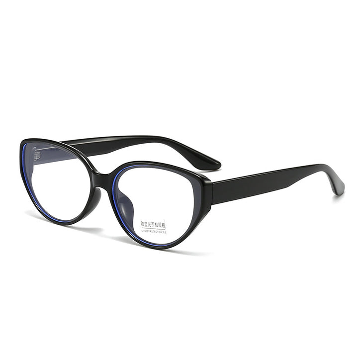Damen Cat-Eye Brille mit transparentem Rahmen Karnz
