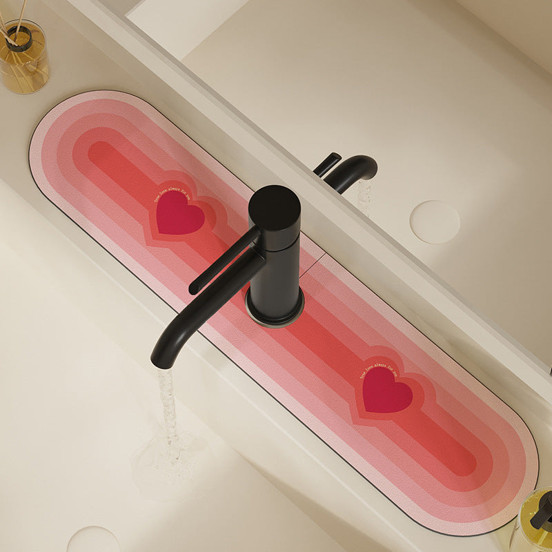 Non-Slip Decorative Vanity Sink Runner Mat