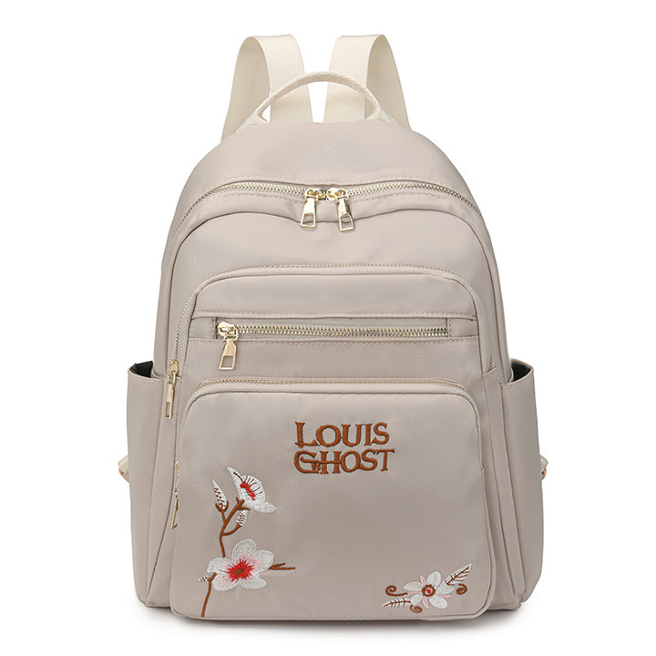 Bestickter Mehrfach-Taschen Rucksack
