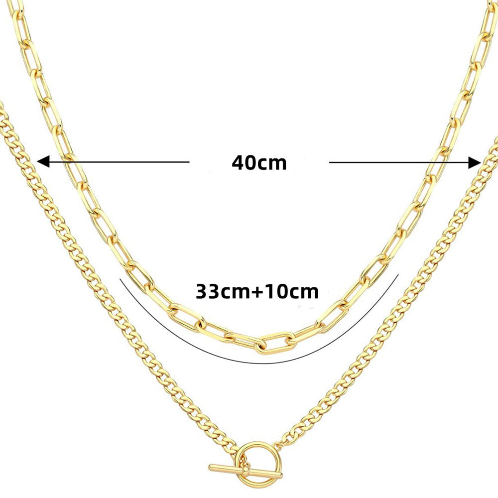 Elegante Silber Kettenhalskette Karnz