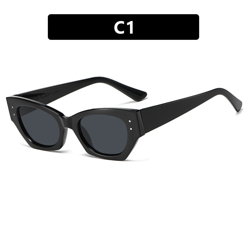 Damen trendige Cat-Eye Sonnenbrille mit elegantem Kunststoffrahmen Karnz