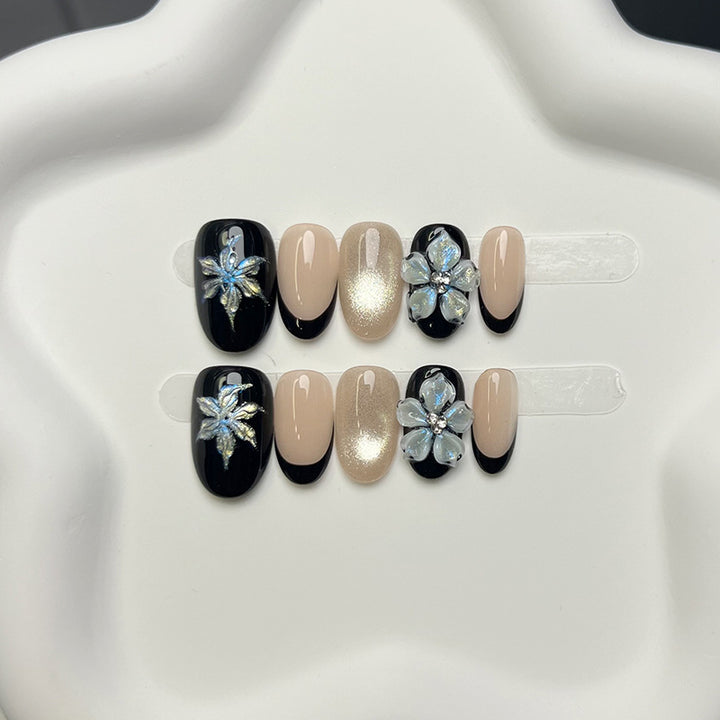 Blumen 3D Press-On Nagelkunst Set