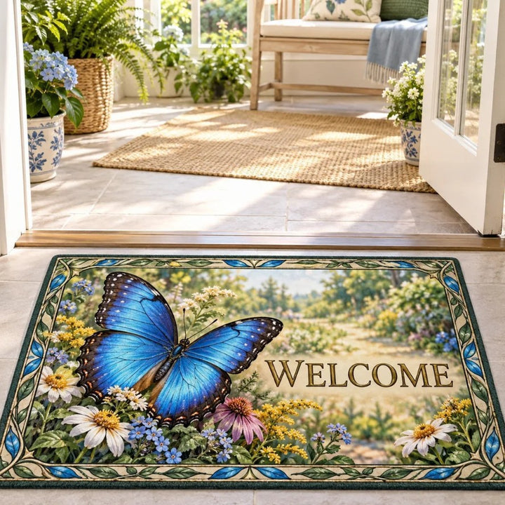 Florale Begrüßungsmatte Karnz