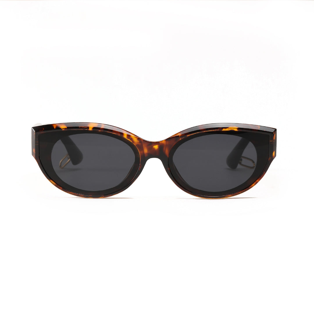 Damen modische Sonnenbrille mit transparentem Rahmen und UV-Schutz Karnz