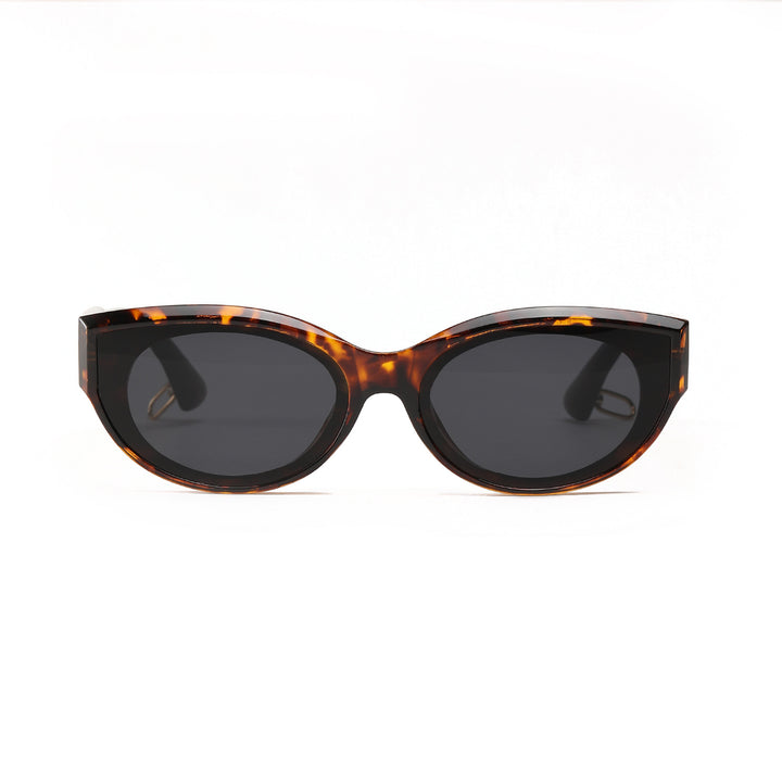 Damen modische Sonnenbrille mit transparentem Rahmen und UV-Schutz Karnz