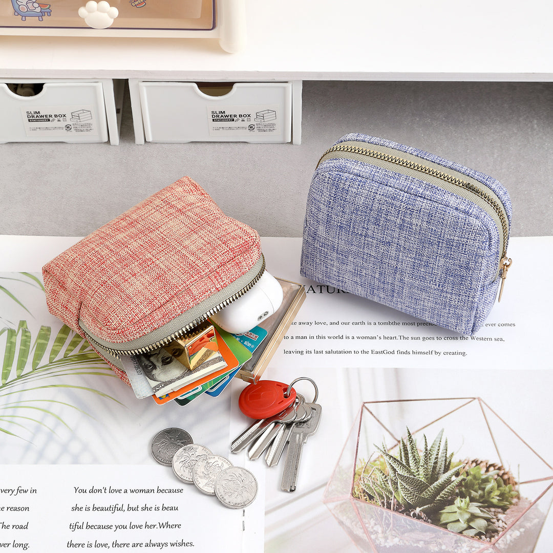 Kompakte Reißverschluss-Münztasche