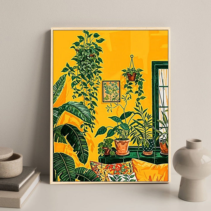 Gemütlicher floral-theme Wohnkultur Kunstdruck Karnz