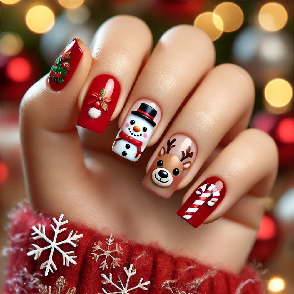 Festliche Kunstnägel im weihnachtlichen Design Karnz