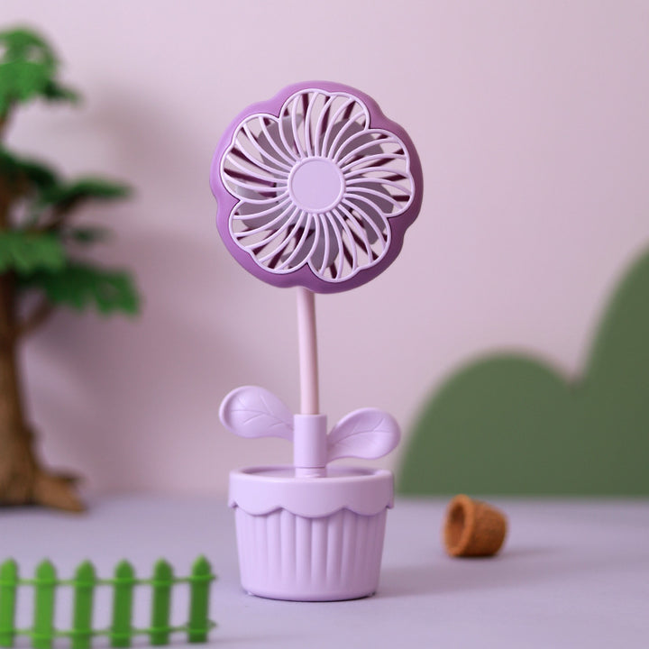 Damen Dekorativer Mini-Lüfter mit Blumen-Design Karnz