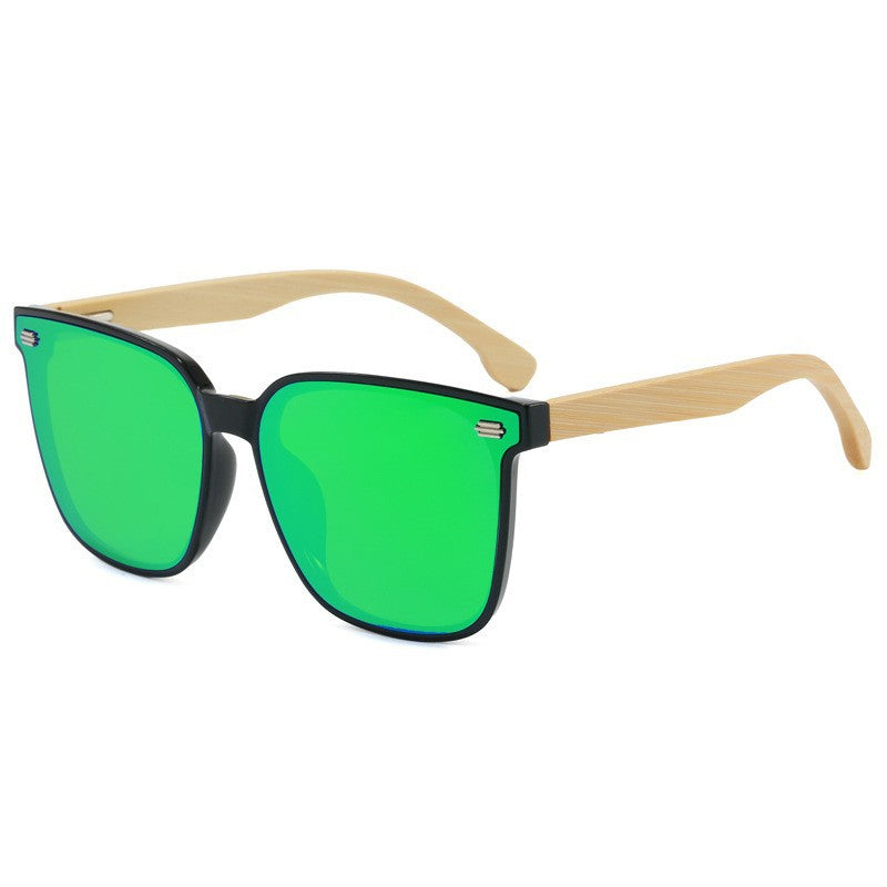 Damen Modische Sonnenbrille mit Bambusbügeln und polarisierten Gläsern Karnz