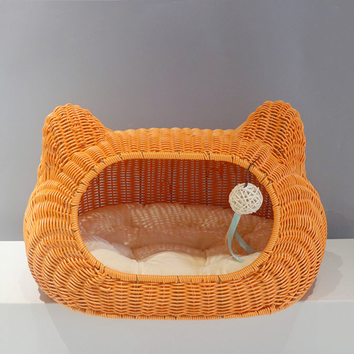 Gemütlicher Katzenkorb mit Ohrendesign Karnz