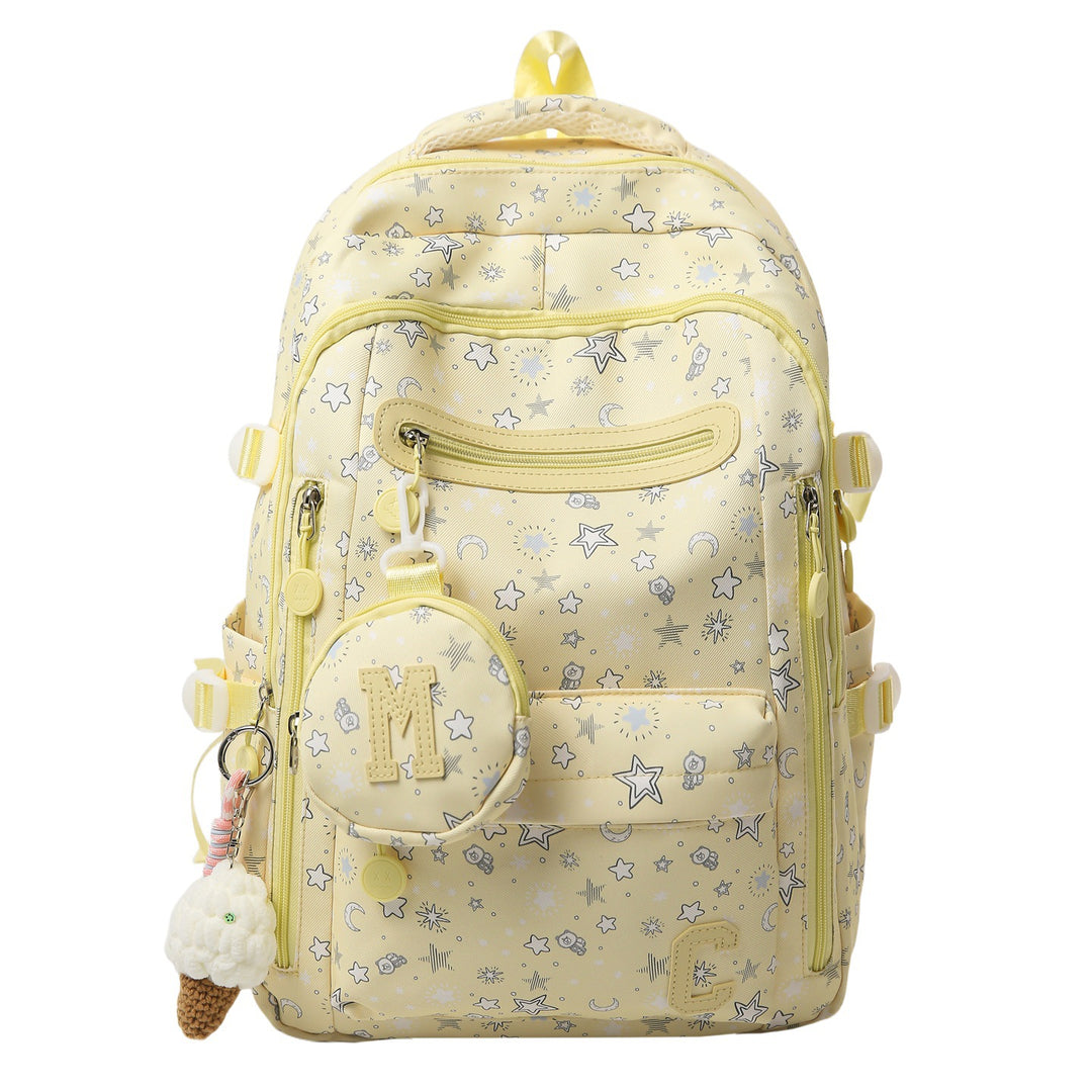 Verspielt Stern-Print Schulrucksack