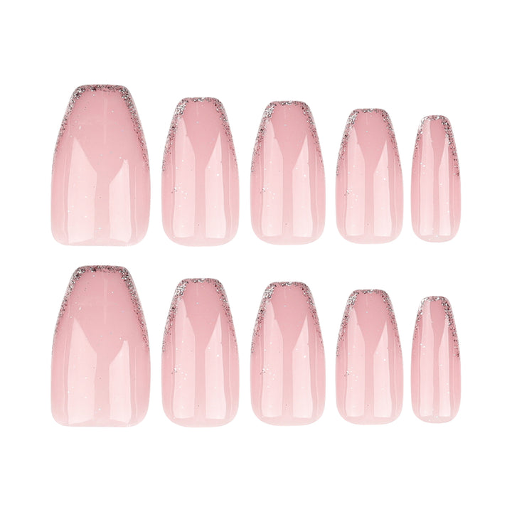 Kunstvolle Nagelverlängerungen mit elegantem Glitzer-Finish Karnz