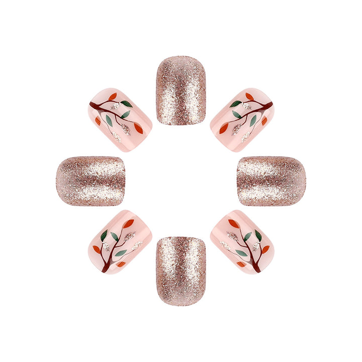 Glitzerndes Blumen-Nagelkunst-Design Karnz