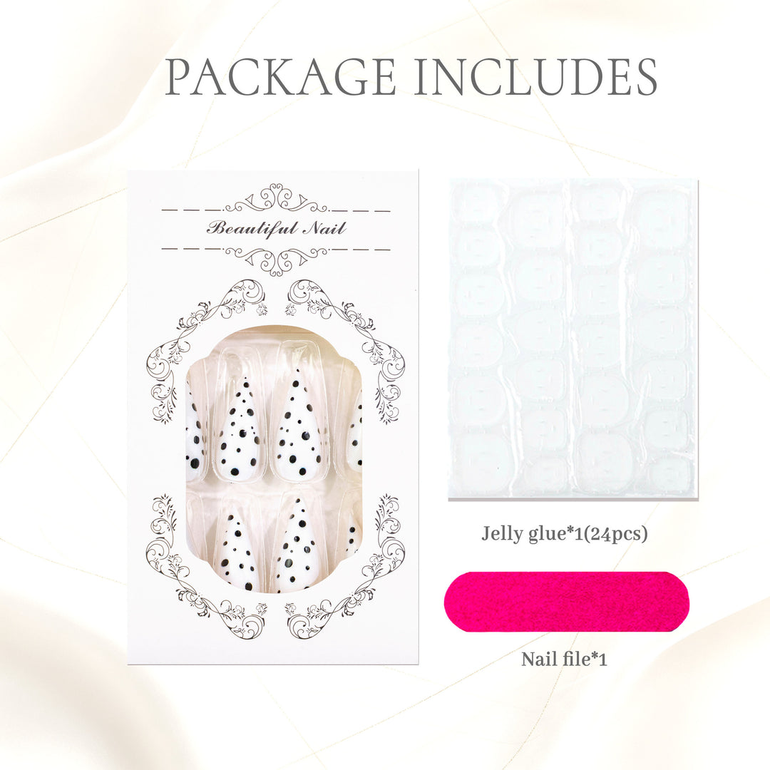 Elegantes dekoratives Press-On-Nagelset