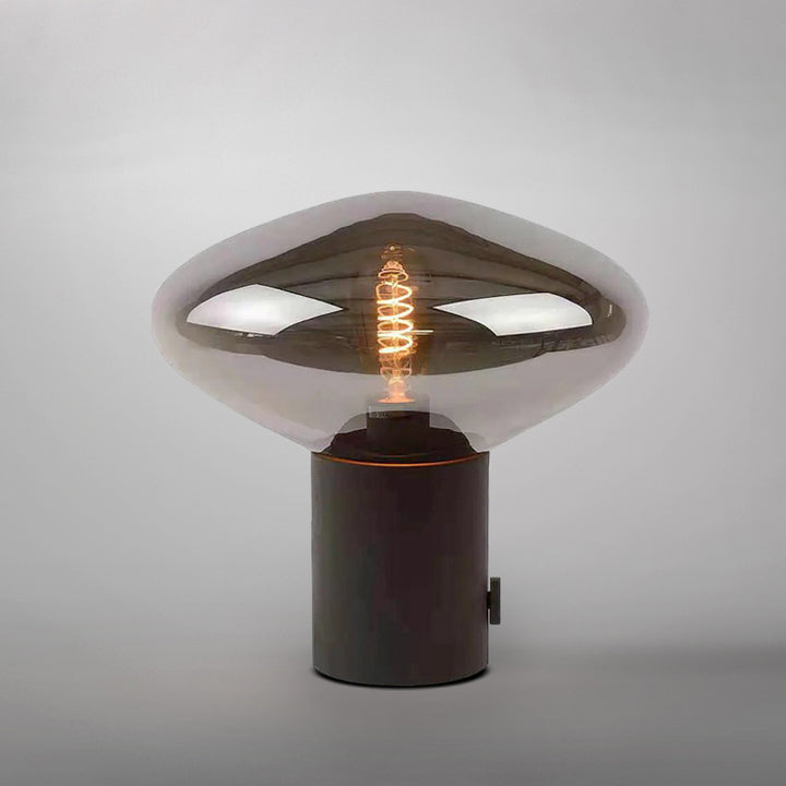 Künstlerische Tischlampe mit einzigartigem Glaskörper
