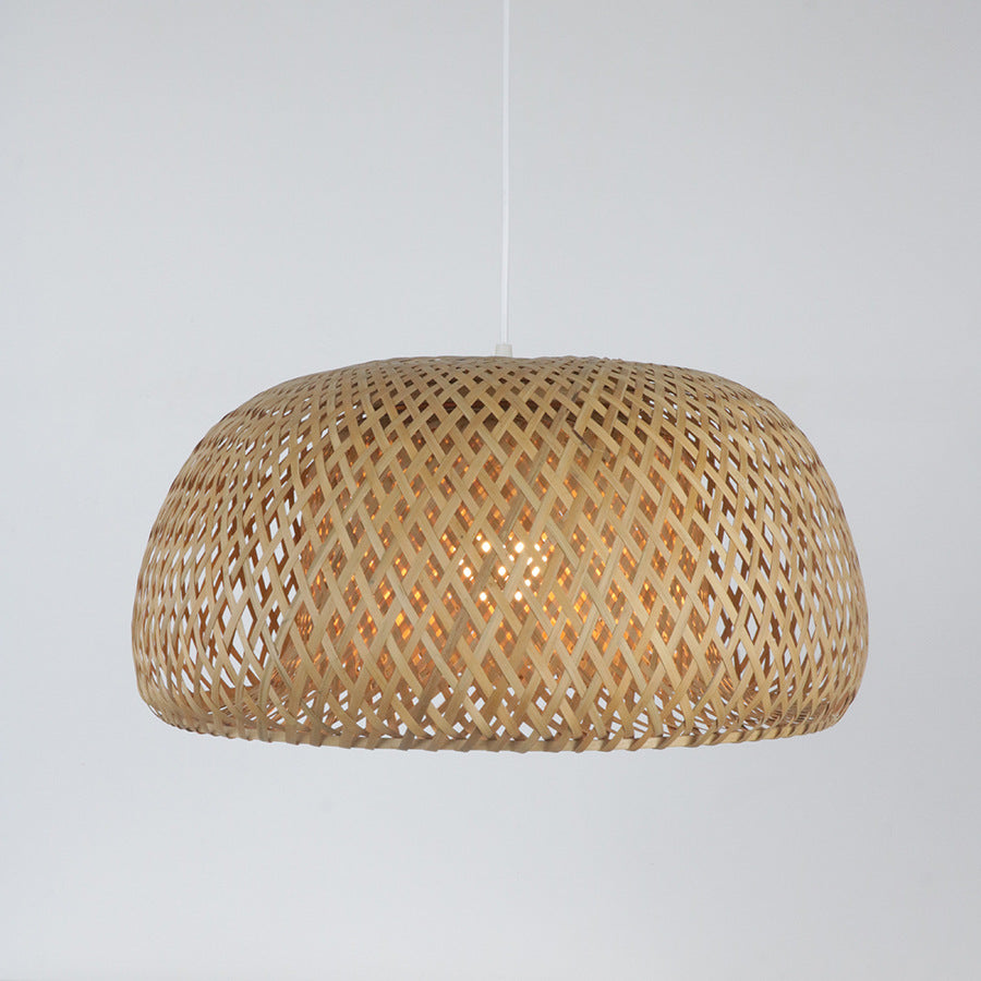 Elegante Pendelleuchte aus handgewebtem Rattan Karnz
