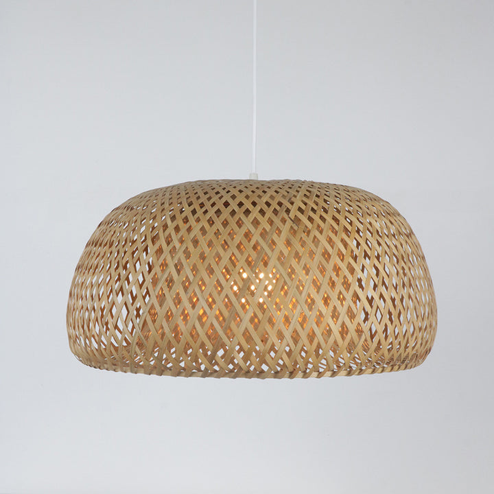 Elegante Pendelleuchte aus handgewebtem Rattan Karnz