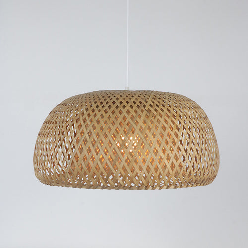 Elegante Pendelleuchte aus handgewebtem Rattan Karnz