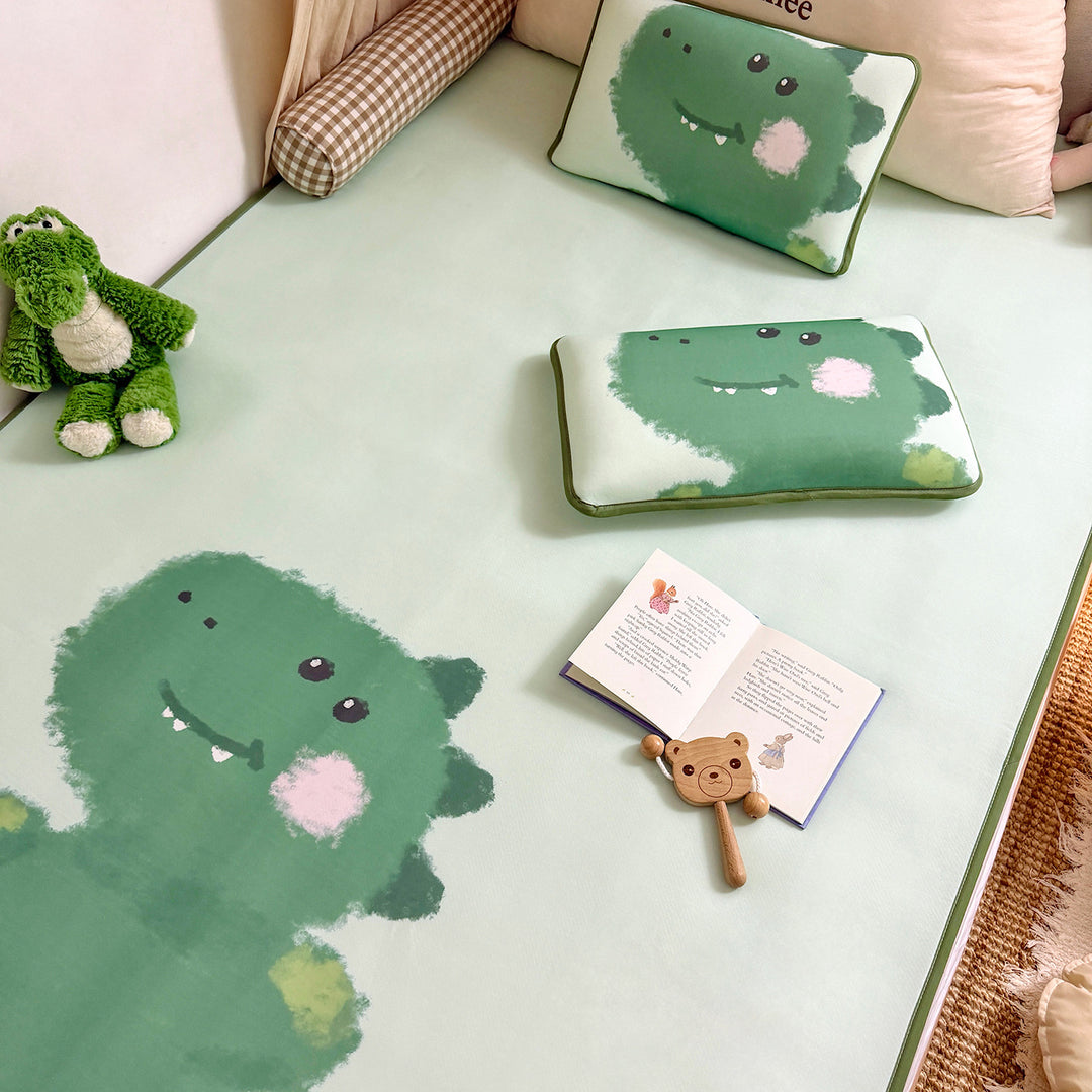 Kinder-Spielmatratze mit Kuschelkissen und rutschfester Schaumauflage