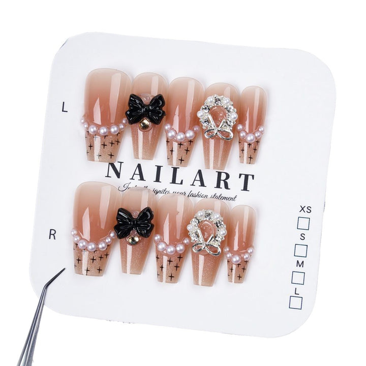 Glänzende Gradient Press-On Nagelspitzen Karnz