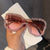 Damen Glamouröse Sonnenbrille mit auffälligem Kristallrahmen Karnz