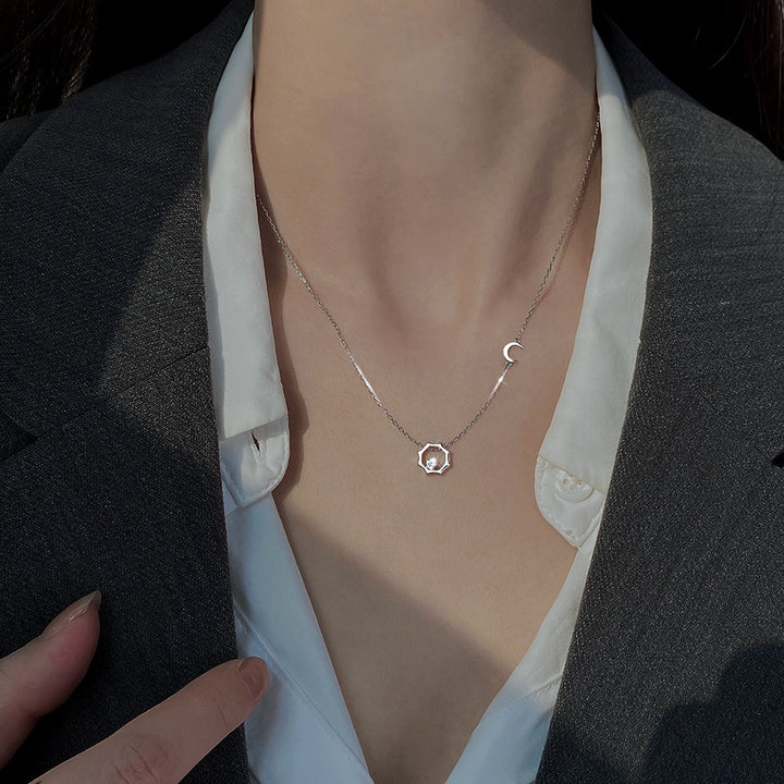 Elegantes geometrisches Anhänger-Halsband Karnz