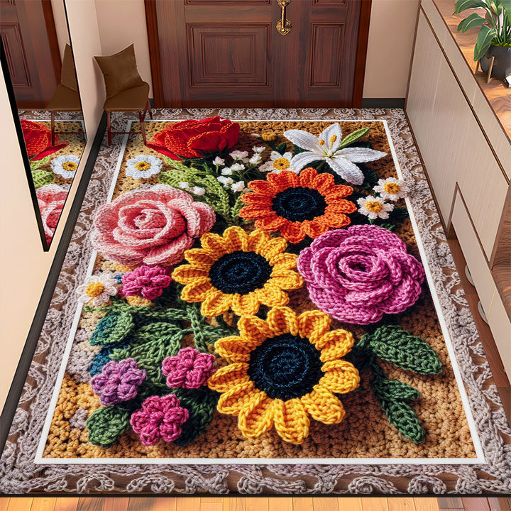 Blumenmuster Eingangsmatte